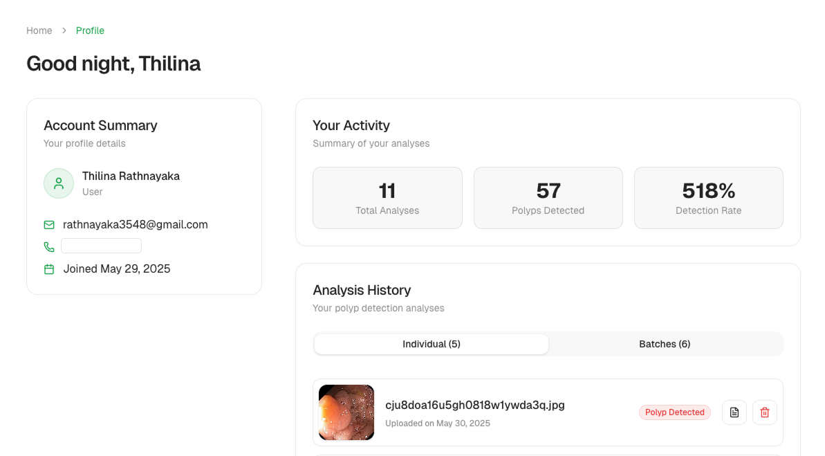 ScopeAI Profile Page